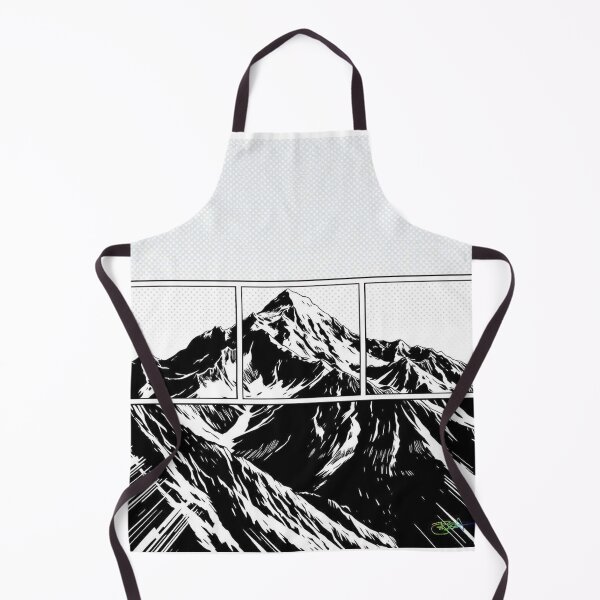 Item preview, Stippled Mountain Horizon Split - Pop Art Mountain Landscape Love designed and sold by Benito Del Ray.