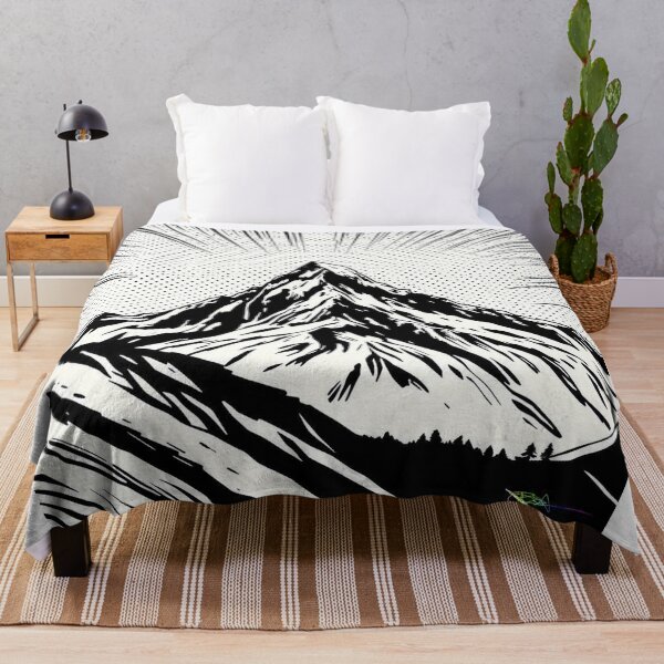 Item preview, Iconic Monochrome Mountain Peak - Pop Art Mountain Landscape Love designed and sold by Benito Del Ray.