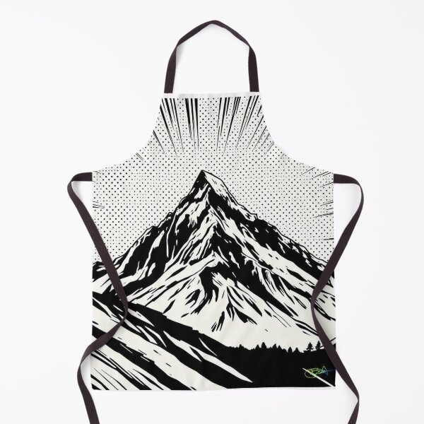 Item preview, Iconic Monochrome Mountain Peak - Pop Art Mountain Landscape Love designed and sold by Benito Del Ray.