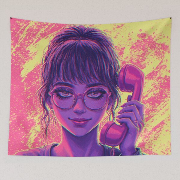 Item preview, Girl On Telephone  designed and sold by TheDarkWardrobe.