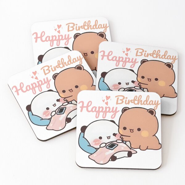 Item preview, Happy Birthday Cute DuDu Bear and BuBu Panda Are Celebrating 2025 designed and sold by BrightStreets.