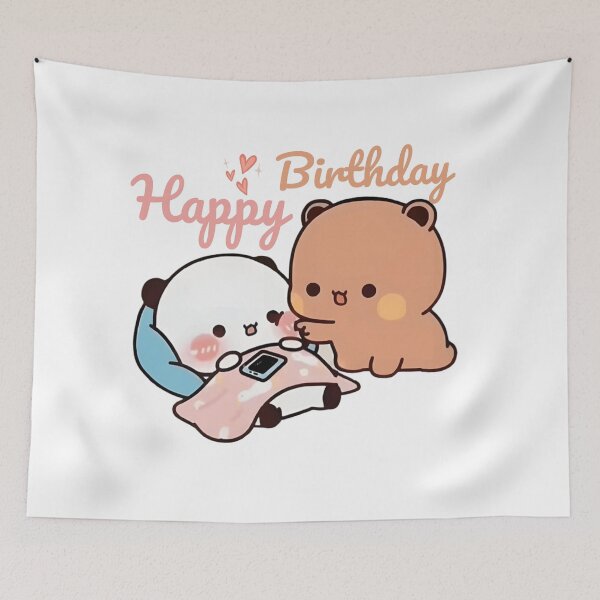 Item preview, Happy Birthday Cute DuDu Bear and BuBu Panda Are Celebrating 2025 designed and sold by BrightStreets.