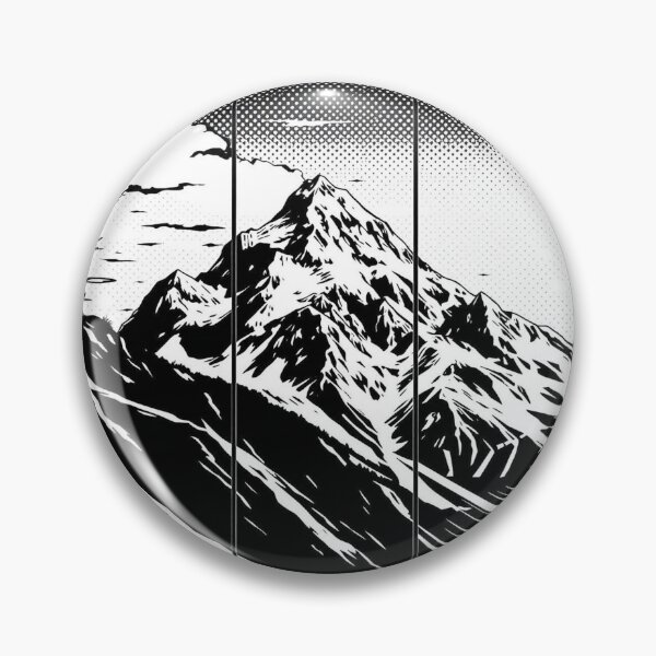 Item preview, Dramatic Split Mountain Skyline - Pop Art Mountain Landscape Love  designed and sold by Benito Del Ray.