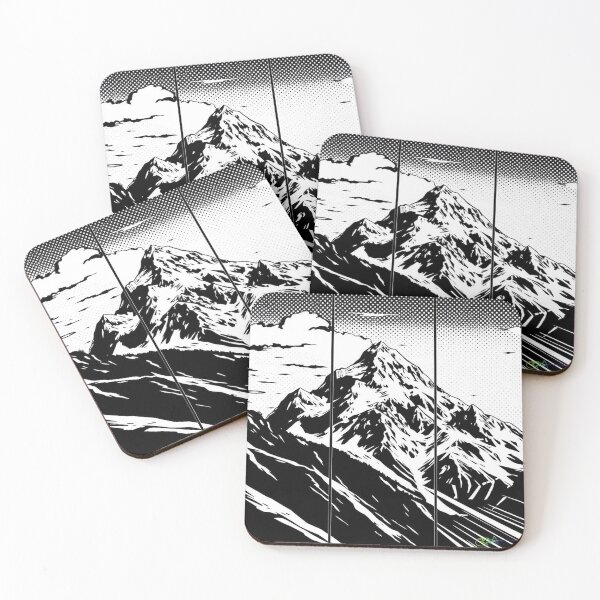 Item preview, Dramatic Split Mountain Skyline - Pop Art Mountain Landscape Love  designed and sold by Benito Del Ray.