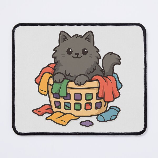 Item preview, Laundry Assistant – Funny Cat in Basket designed and sold by wwshd.