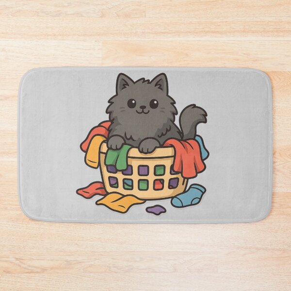 Item preview, Laundry Assistant – Funny Cat in Basket designed and sold by wwshd.