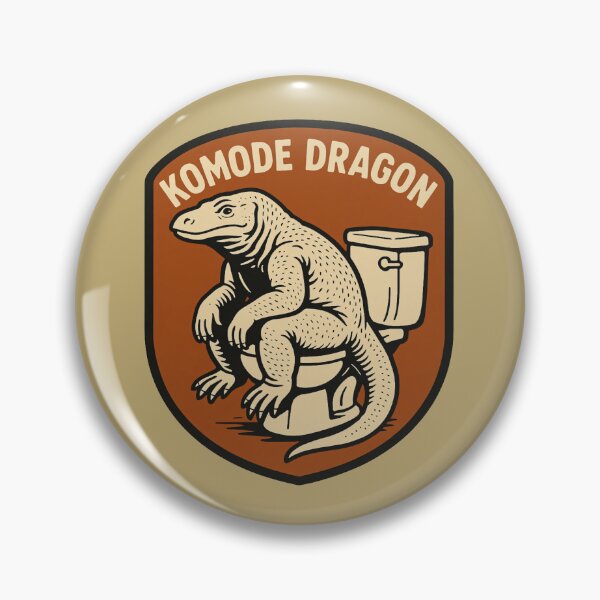 Item preview, Komode Dragon – Funny Komodo Dragon Toilet Pun designed and sold by hangmeart.