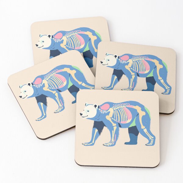 Item preview, Blue Bear Skeleton Gothic Animal Art Halloween Anatomy Spooky Pet Decor  designed and sold by NOTSNIW ART.