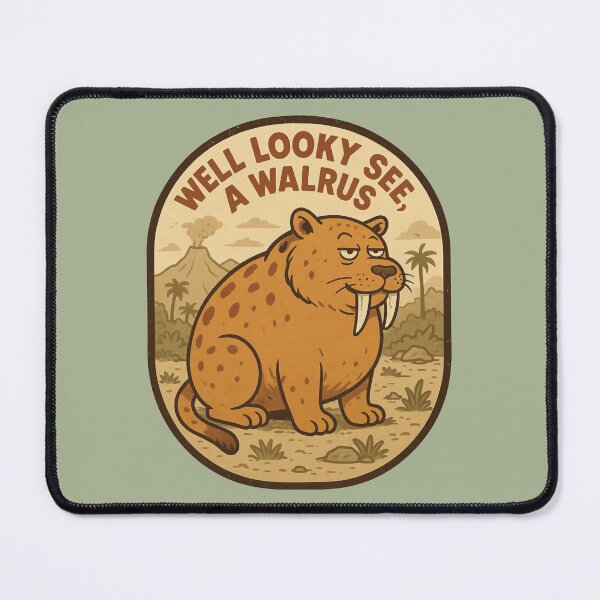 Item preview, Well Looky See, a Walrus – Funny Saber-Toothed Walrus designed and sold by hangmeart.