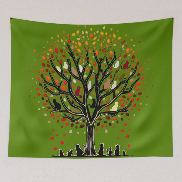 Item preview, Fall Feline Foliage designed and sold by rmoneeshop.