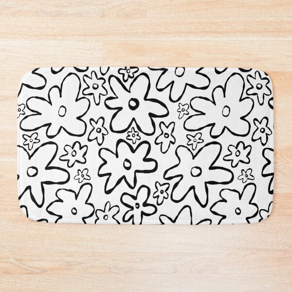 Item preview, Black and White Flower Pattern designed and sold by BethyPig.