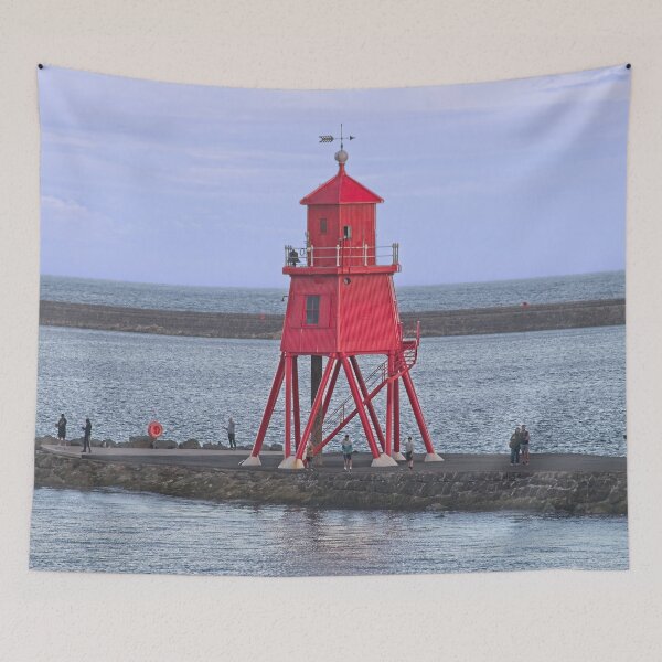 Item preview, Fishermen at Herd Groyne Lighthouse, South Shields, UK designed and sold by Martyn R Arnold Fine Art Nature & Landscape Photography.