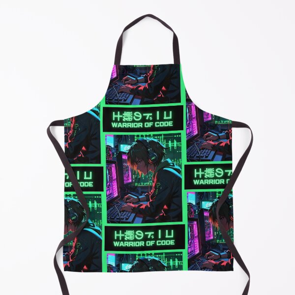 Item preview, Warrior of Code – Cyberpunk Anime Programmer Hacker T-Shirt designed and sold by RetroAnime27.