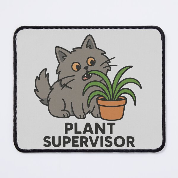 Item preview, Plant Supervisor – Funny Cat Nibbling Houseplant designed and sold by wwshd.