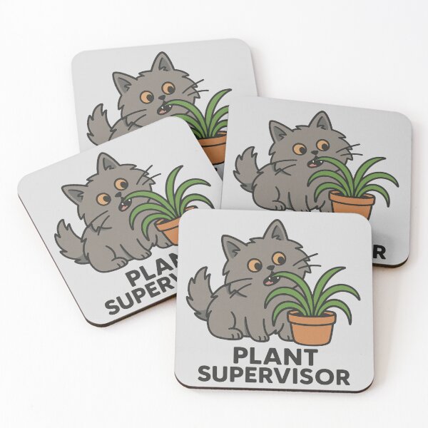 Item preview, Plant Supervisor – Funny Cat Nibbling Houseplant designed and sold by wwshd.