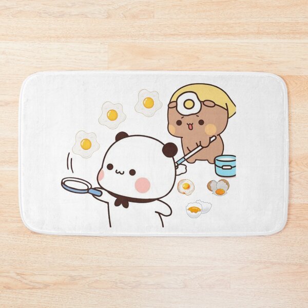 Item preview, Bubu Throwing Eggs And Dudu Cleaning it Happy Birthday Cute Bear and Panda Are Celebrating 2025 designed and sold by BrightStreets.