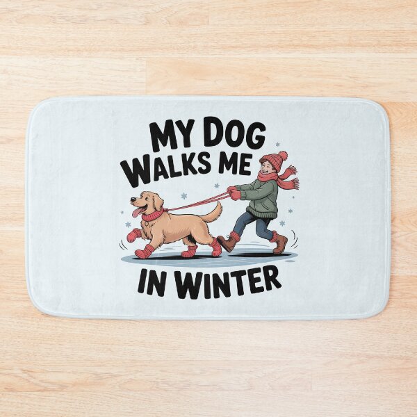 Artikelvorschau, Mein Hund geht im Winter mit mir spazieren entworfen und verkauft von Jollys-ArtShop.