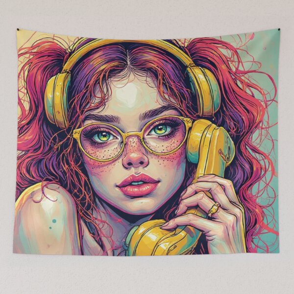 Item preview, Girl On Telephone  designed and sold by TheDarkWardrobe.
