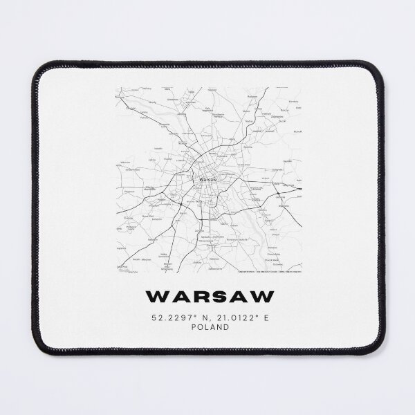 Item preview, Warsaw Poland Map – Minimalist Black & White City Poster designed and sold by RM-Journey.