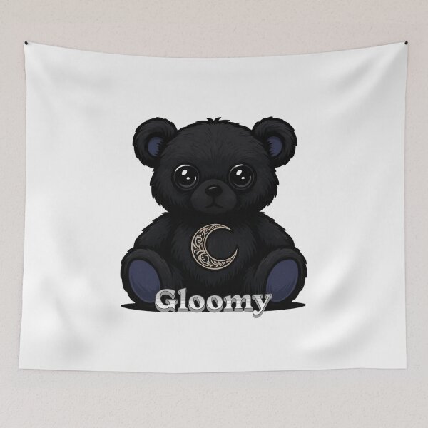 Item preview, Gloomy Celestial Teddy Bear | Dark Ornate Moon Gothic Halloween Plushie Design designed and sold by NSB-Design.