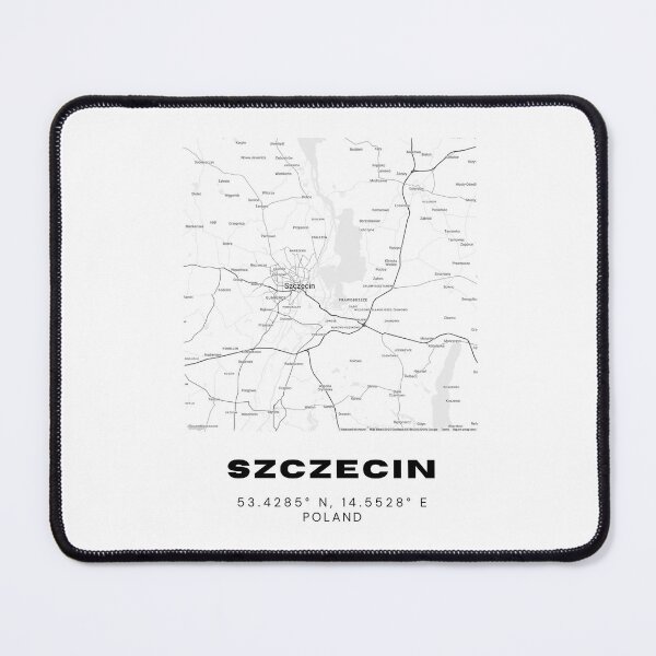 Item preview, Szczecin Poland Map – Minimalist Black & White City Poster designed and sold by RM-Journey.