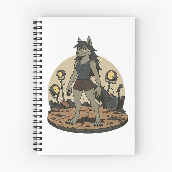 Item preview, Rock Wolf Diva – Fierce Anthro Stage Art designed and sold by CaliLuminos.