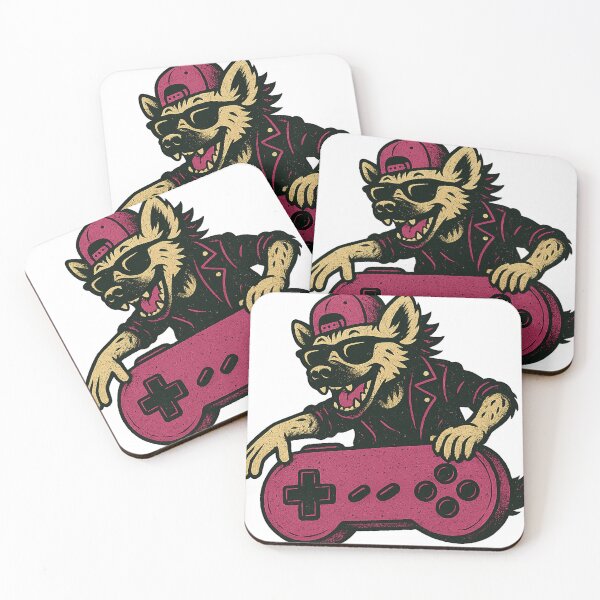 Item preview, Retro Gamer Hyena – Funky Arcade Vibes designed and sold by CaliLuminos.