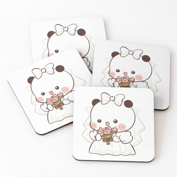 Item preview, Dudu bride Bubu Dudu Sugar Mochi Milk Peach Couple Panda Bear Love 2025 designed and sold by BrightStreets.