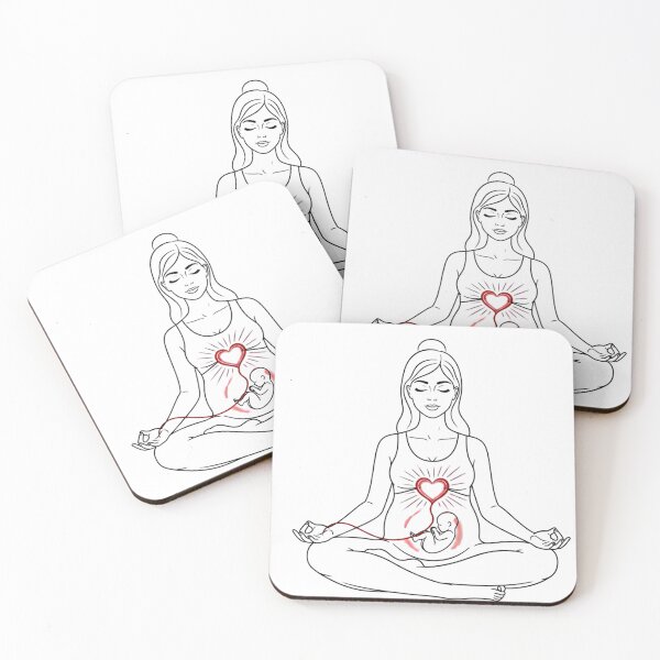 Item preview, Prenatal Yoga Line Art designed and sold by Pixelzo.
