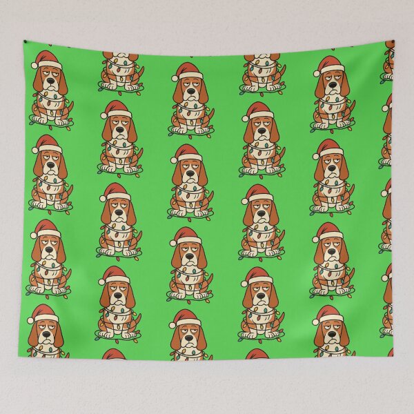 Item preview, Christmas Basset Hound Dog, Funny designed and sold by EstelleStar.