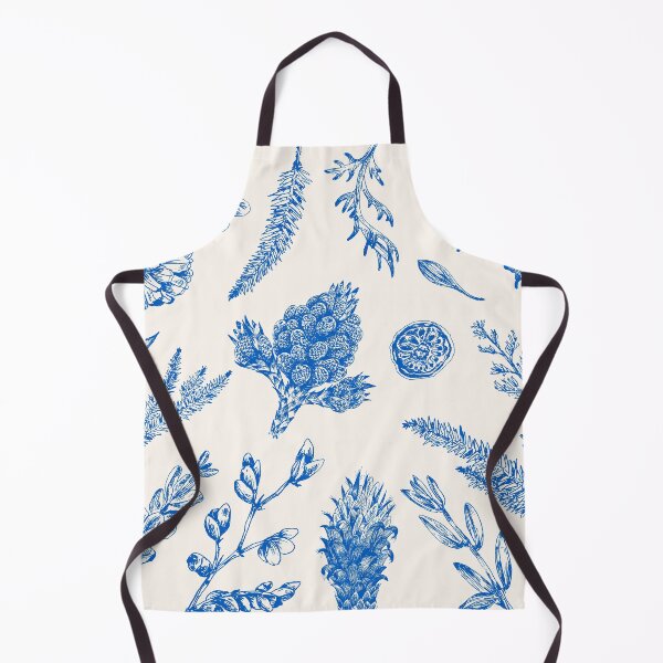 Item preview, French Toile De Jouy Pattern Vintage Aesthetic in Blue and White Floral Print designed and sold by yourgarden.