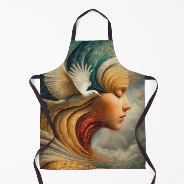 Item preview, Dreamlike Portrait of Woman and Dove designed and sold by sarahwave.