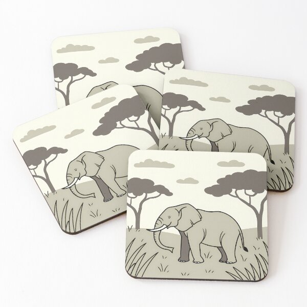 Item preview, Elephant Animal Illustrations Geometric Bold Styles Art Natural designed and sold by ART ATTACK ZONE.