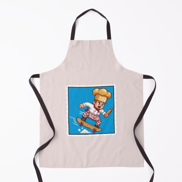 Item preview, Pixel Baker on Skateboard – Retro Design designed and sold by Nubitra.