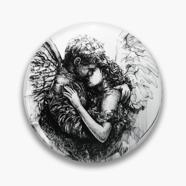 Item preview, The Embrace of Fallen Wings, A4, ink on paper, 2025 designed and sold by oanaunciuleanu.