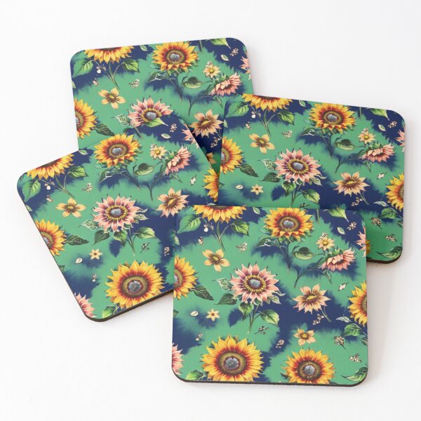 Item preview, Vintage style  yellow sunflowers designed and sold by Nice-patterns.