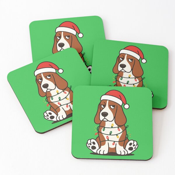 Item preview, Funny Christmas Basset Hound designed and sold by EstelleStar.