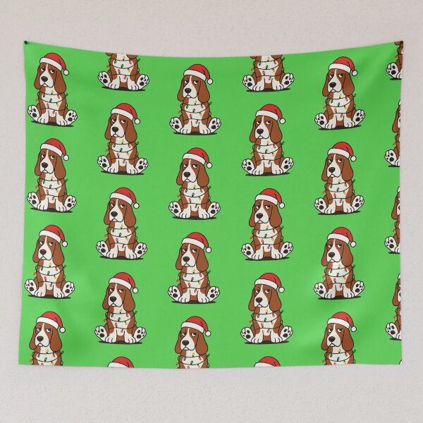 Item preview, Funny Christmas Basset Hound designed and sold by EstelleStar.