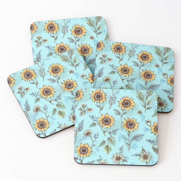 Item preview, Vintage style  yellow sunflowers designed and sold by Nice-patterns.