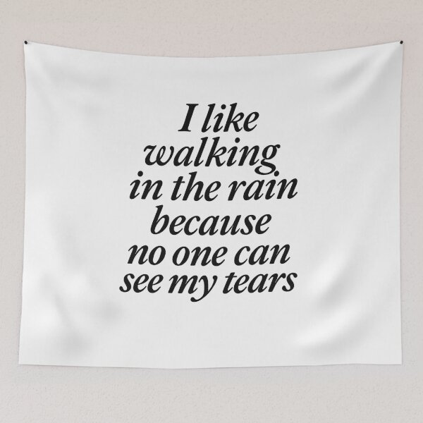 Item preview, "I Like Walking in the Rain – Inspirational Quote" designed and sold by KindSoul-Prints.