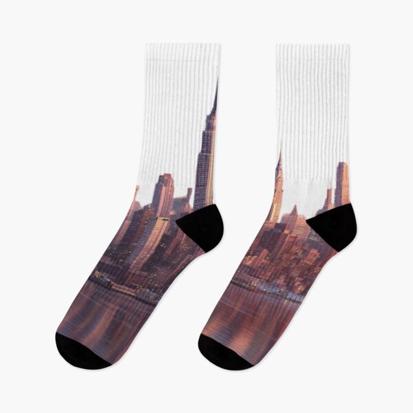 Item preview, New York City Skyline Sunset Reflection designed and sold by AlexLineArt.