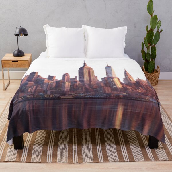 Item preview, New York City Skyline Sunset Reflection designed and sold by AlexLineArt.