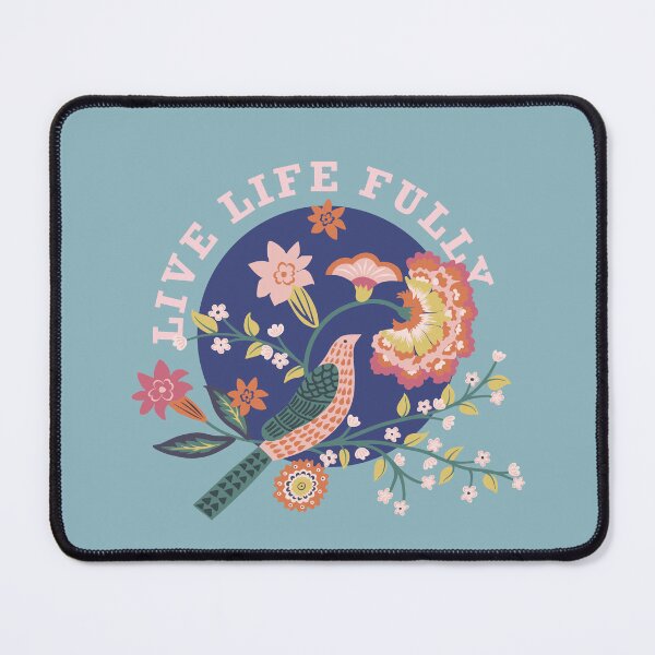 Item preview, Live Life Fully - Spring Floral Bird Affirmations designed and sold by Chigurena.
