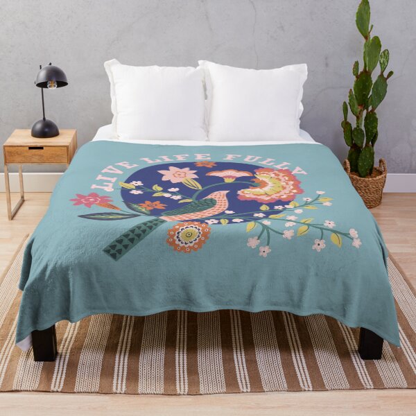Item preview, Live Life Fully - Spring Floral Bird Affirmations designed and sold by Chigurena.