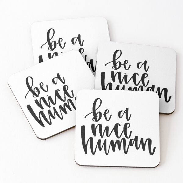 Item preview, Be a Nice Human Handlettered Design designed and sold by Made By Mal Studio.