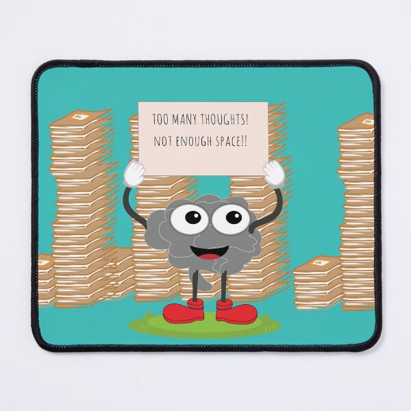 Item preview, Brain Boss Protests against Overthinking- Too Many Thoughts! Not Enough Space- Funny Design designed and sold by MilabArt.