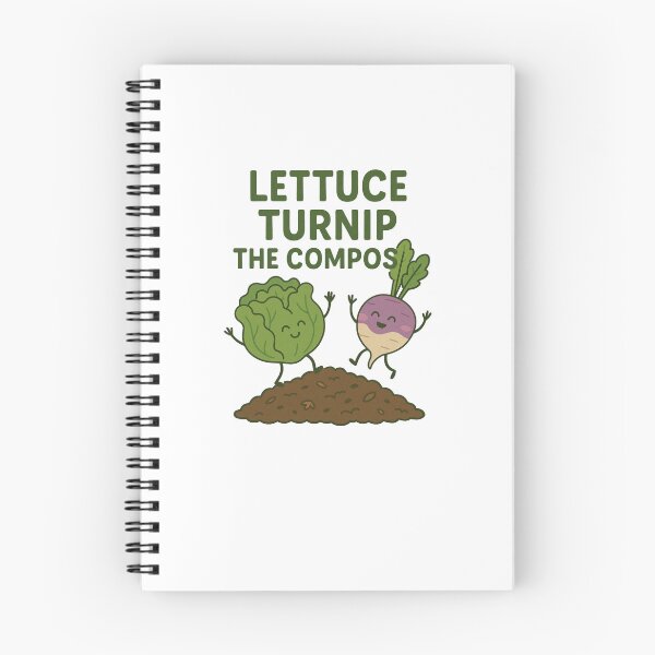 Item preview, Lettuce Turnip the Compost – Eco Humor Pun Design designed and sold by Prints-by-Olaf.