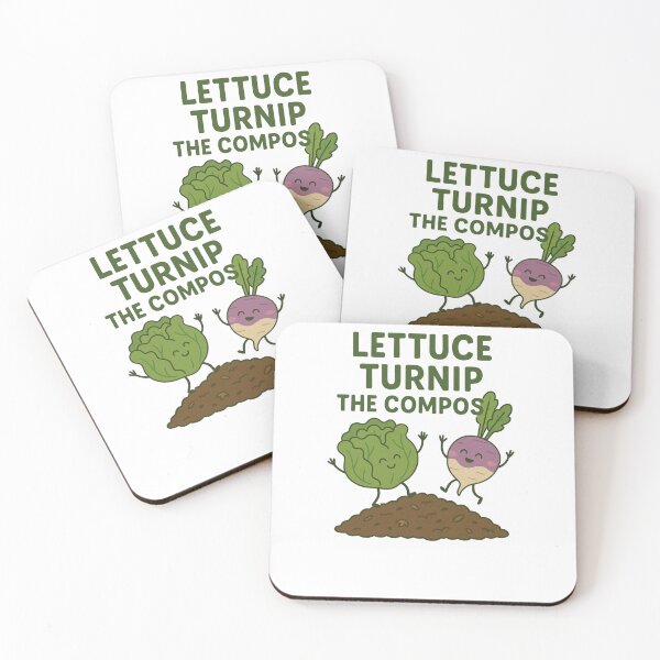 Item preview, Lettuce Turnip the Compost – Eco Humor Pun Design designed and sold by Prints-by-Olaf.