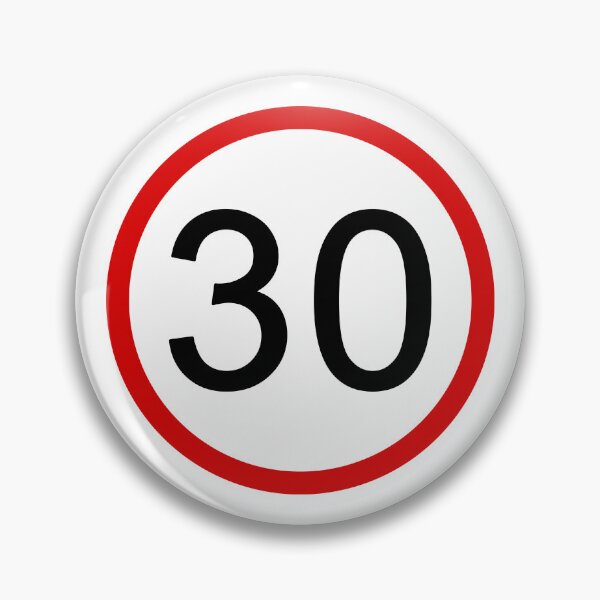 Item preview, No. 30, Red Circle, Road Sign, Age, Birthday  designed and sold by AASparksDesigns.