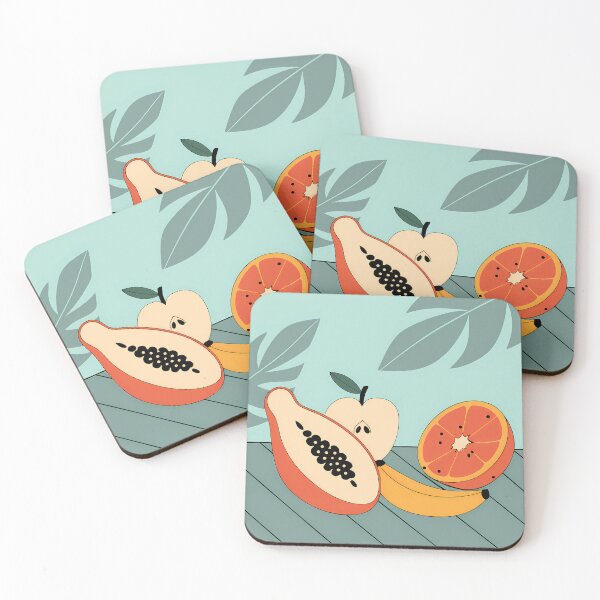 Item preview, Fruits Cute Play Items Pastel Colors Lines Modern designed and sold by ART ATTACK ZONE.